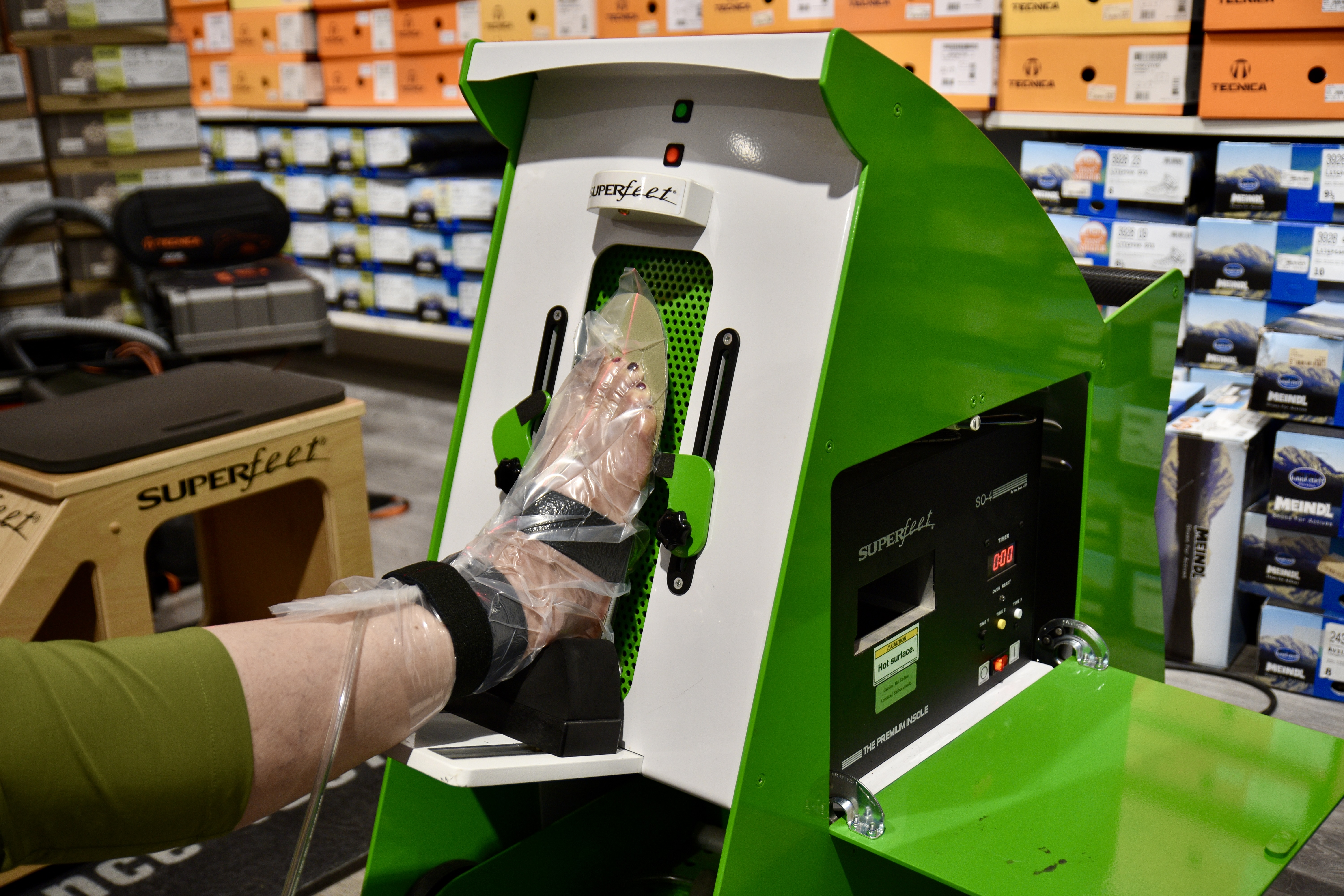 Anpassung der Einlegesohlen mit Vakuumtechnik im unbelasteten Zustand